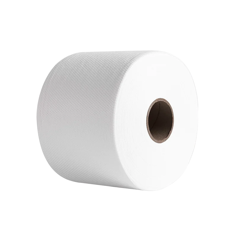 Wholesale the most favorable price factory straight hair 100% polyester spunlaced non-woven fabric for face towel raw materials