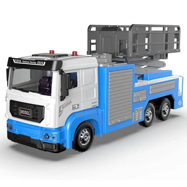 New 1/32 metal car with sound light pull back diecast toys fire truck models
