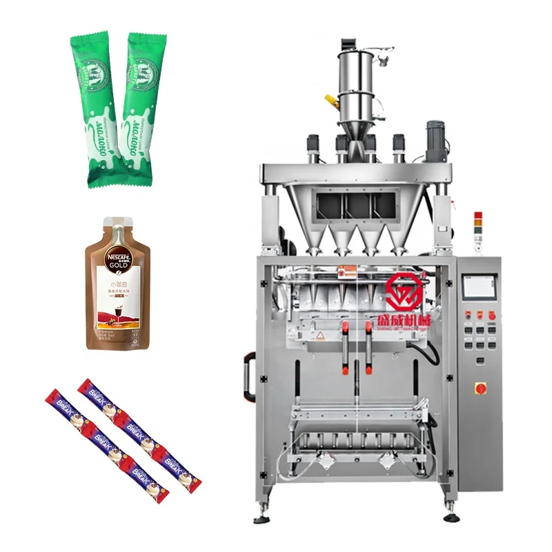 Shengwei Machinery high productivity coffee cocoa powder filling multi lane small stick sachet packing machine