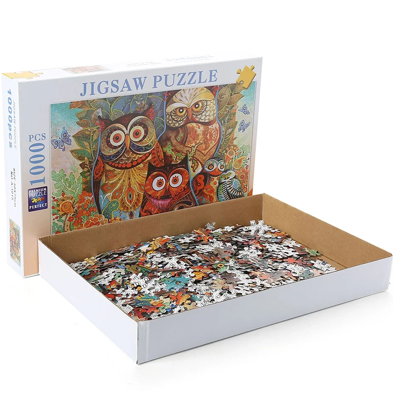  Custom Printed Jigsaw 1000 Pieces Cardboard Puzzle For Kids Adults Family
