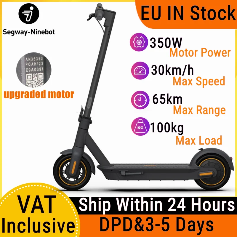 EU STOCK Original Ninebot By Segway MAX G30 G30P Folding Electric Scooter Max Speed 30km/h 65km Range KickScooter  MOQ 1PCS