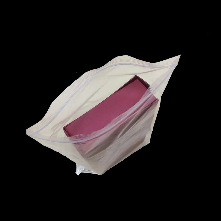 Биоразлагаемая прозрачная сумка LDPE с застежкой-молнией и принтом логотипа на