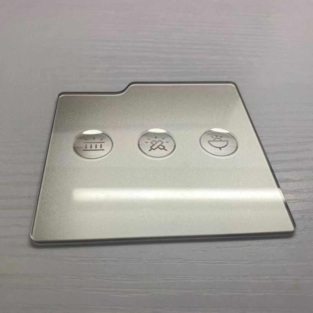 3mm Custom Screen Printing Wall Touch Switch Tempered Glass Panel