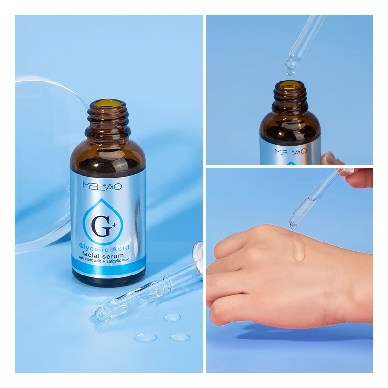 Wholesale Hot selling Private Label Natural organic Anti-aging Smooth Wrinkles Anti Acne Treatment Collagen Glycolic Acid serum