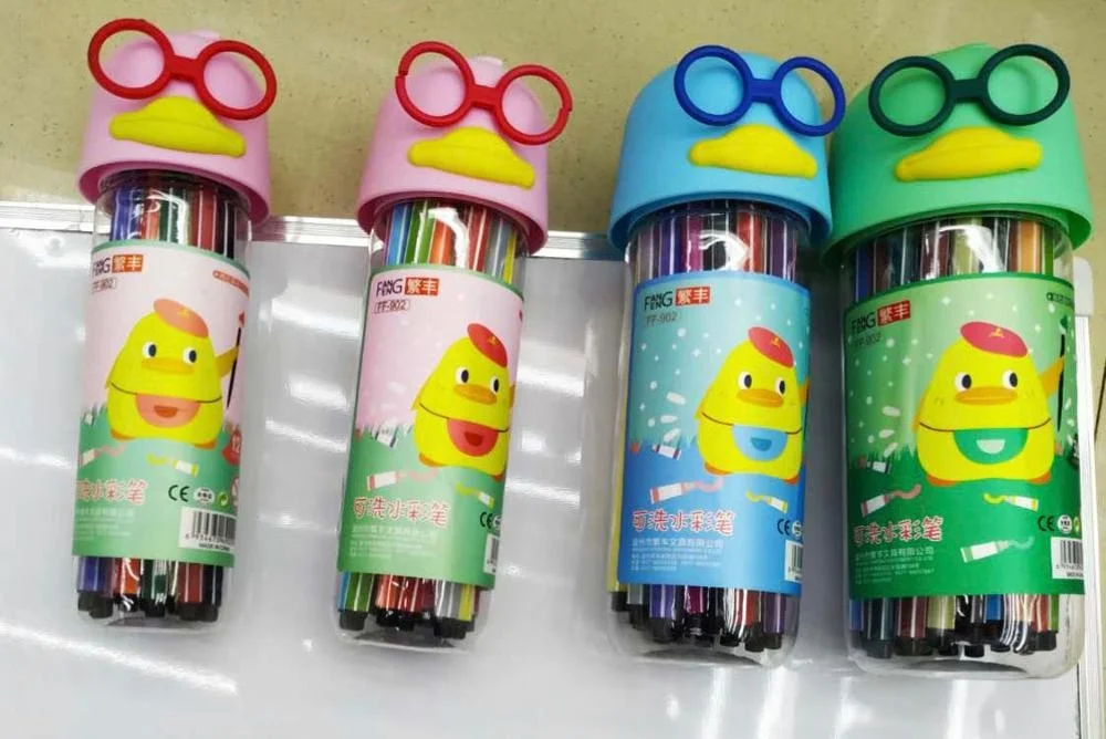 
24 colors water color pen tube package DUCK design style bright colors best price novelty 2020 