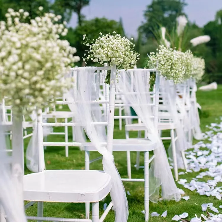 Hot Sale Romantic Colorful Party Decoration wedding chair sashes chiffon