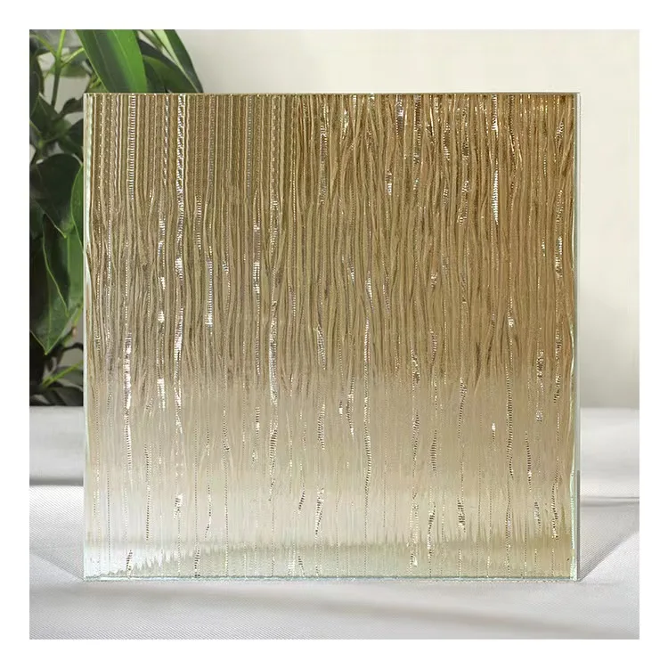 Wholesaler Construction Safety Wired Glass Building Laminated Glass Art Copper Weave Wire Mesh Wired Glass