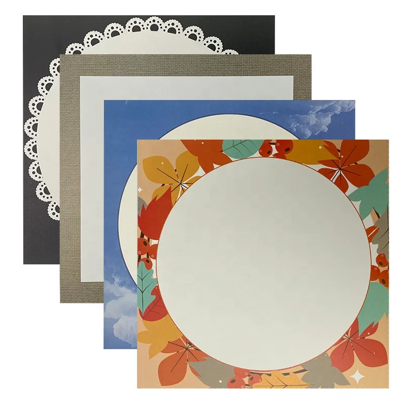 Лидер продаж, цветной утолщенный картон, можно использовать для ручной росписи, украшения, круглая квадратная бумага для рисования в 33 см