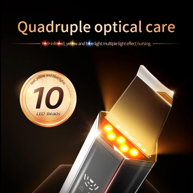 Ultrasound Portable Sonic Beauty Machine Ionic Peeling Facial Skin Scrubber