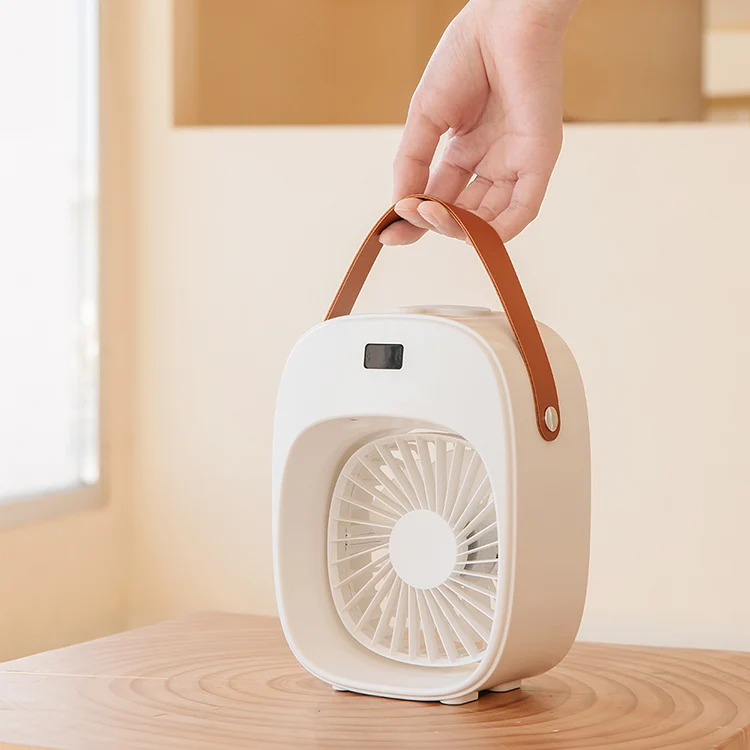IMYCOO New digital display 3600 mAh battery mini portable spray fan USB rechargeable table fan