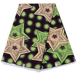 6 Yards Cotton Wax Fabric Hollandais, Free Shipping Polyester Wax Fabric For Women Party Dress/