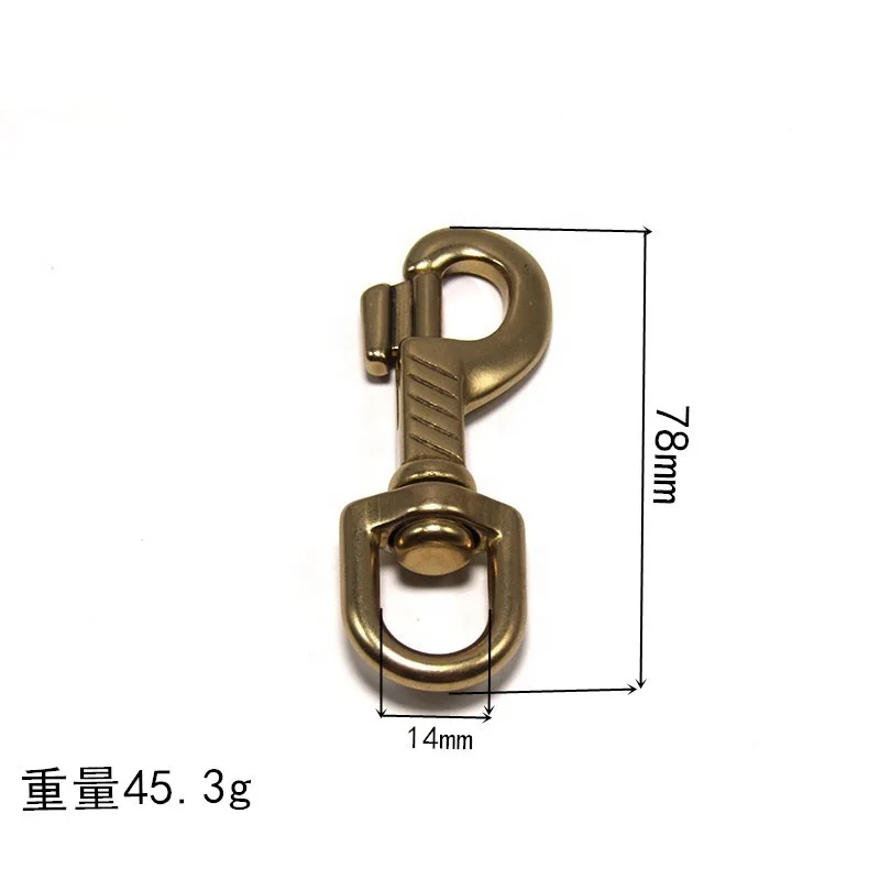 leather hardware accessories solid brass swivel carabiner trigger bag strap spring snap hook