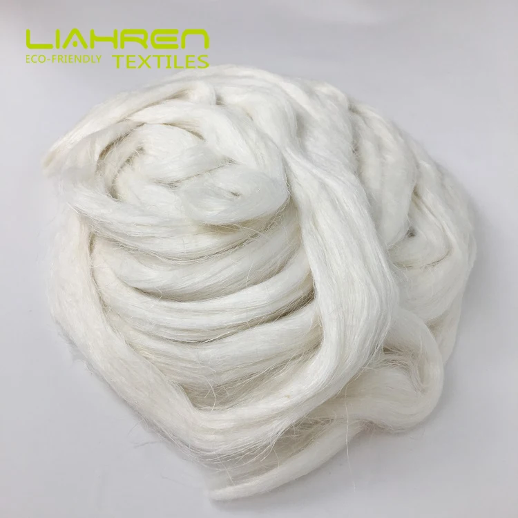 100% hemp fiber semi-bleached white hemp fiber top sliver combed hemp fiber