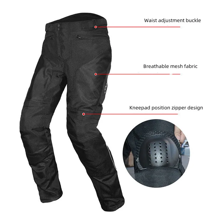 Riding Out Door Embroidered Motorcycle Biker Race Trousers All Size Protective Gear Moto Motorbike Motorcycle Pants