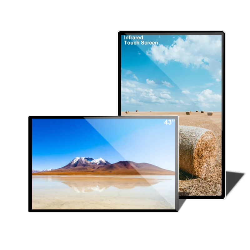 Ads Player Wifi Android Infrared Touch Screen Digital Display Screen Interactive Advertising Player Wall Mounted Indoor 43 Inch