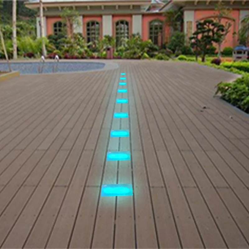 Hot selling IP68 Waterproof Durable Polyethylene square SOLAR LED brick in Dubai/Saudi Arab/Middle East HJ6403