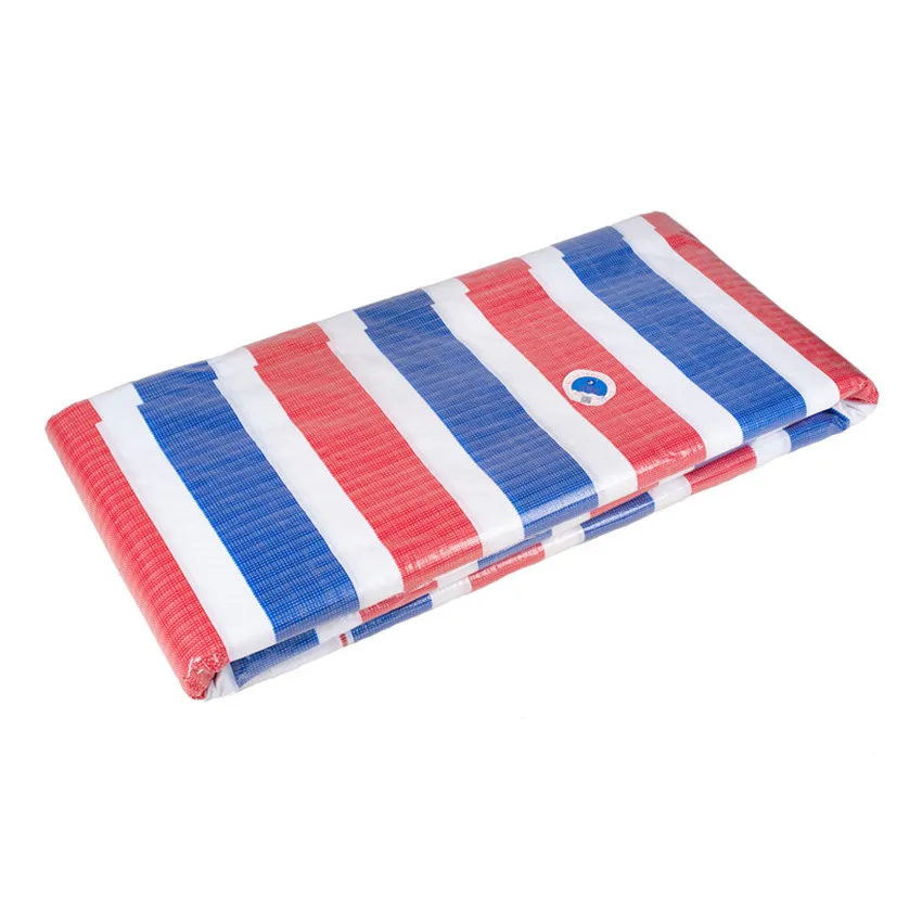 Haili Waterproof Stripe Heavy Duty Poly Tarpaulin Mining Construction Dust Covering
