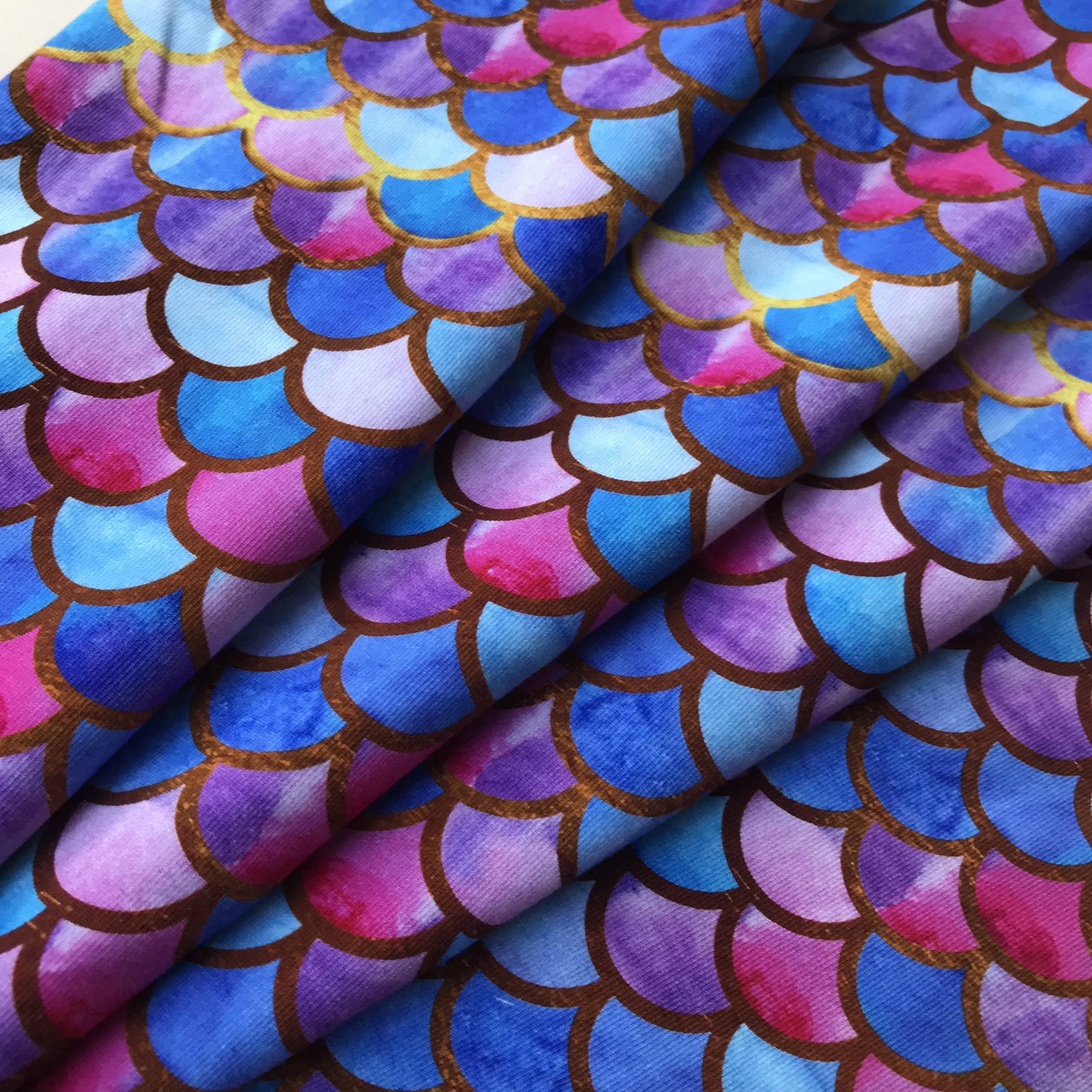 NO MOQ High Quality OEKO-TEX Custom Digital Printed Cotton Spandex Fabric 220g Cotton Lycra Printed Fabric