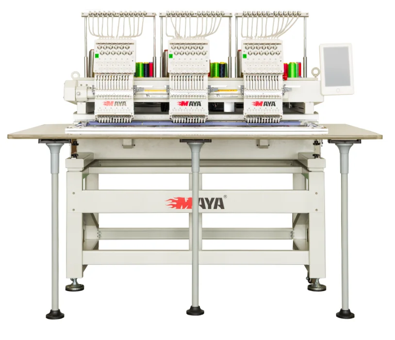 Maya High Speed Three Heads Computerized Embroidery Machine With 15 Needles