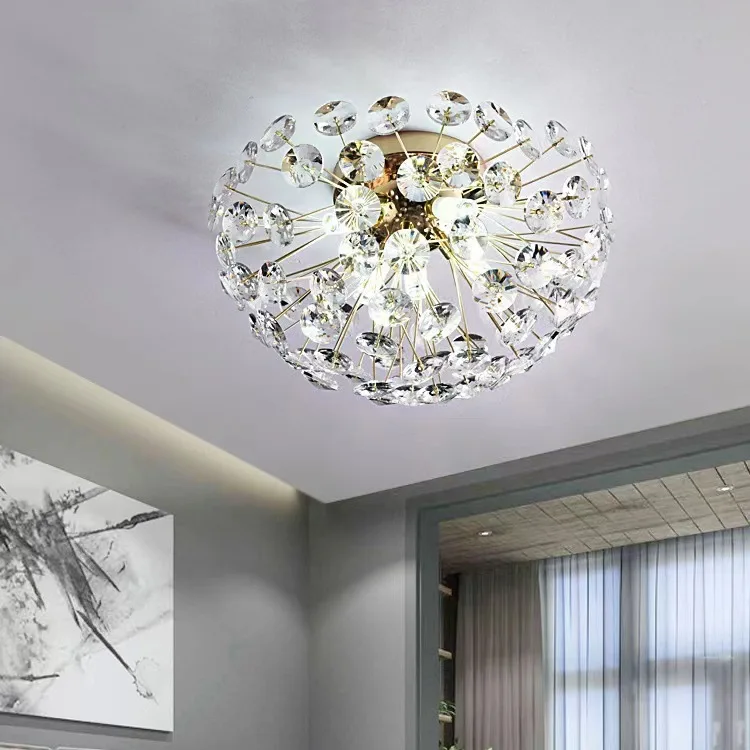 Modern Indoor Decoration Hanging Lamp Living Room Hotel Room  Fiber Optic Star Ceiling Light Luxury Modern Glass Ceiling Light