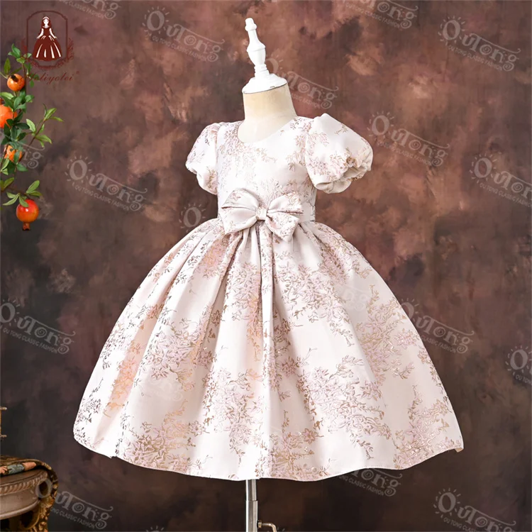 Yoliyolei Hot Selling Baby, Flower 6st First Birthday Boutique Custom Dress 5-9 Year Baby Girl Birthday Dresses/