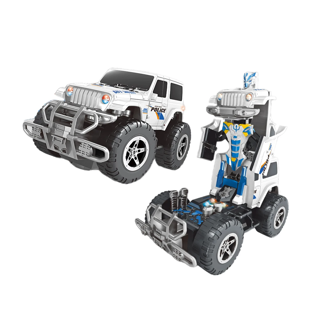 Hot Automatic Deformation Car Toy B/O Deformation Bus Robot Electric School Bus Toy With Light Music For Kids Gifts