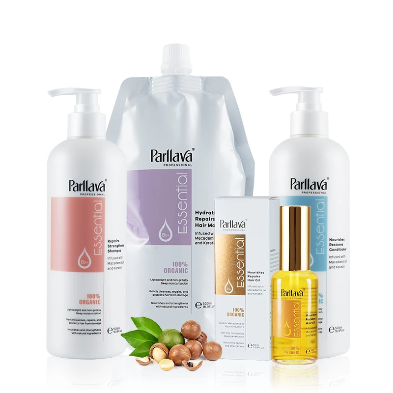 OEM ODM macadamia oil extract conditioner organic pure argan oil shampoo and conditioner set