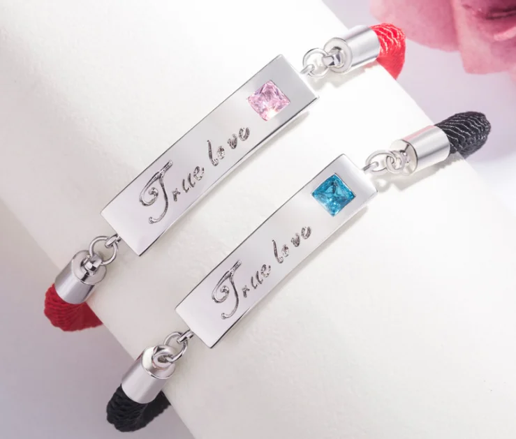 true love words tag red string bracelets couple bracelets gifts inexpensive brass metal red string bracelets for valentine gifts