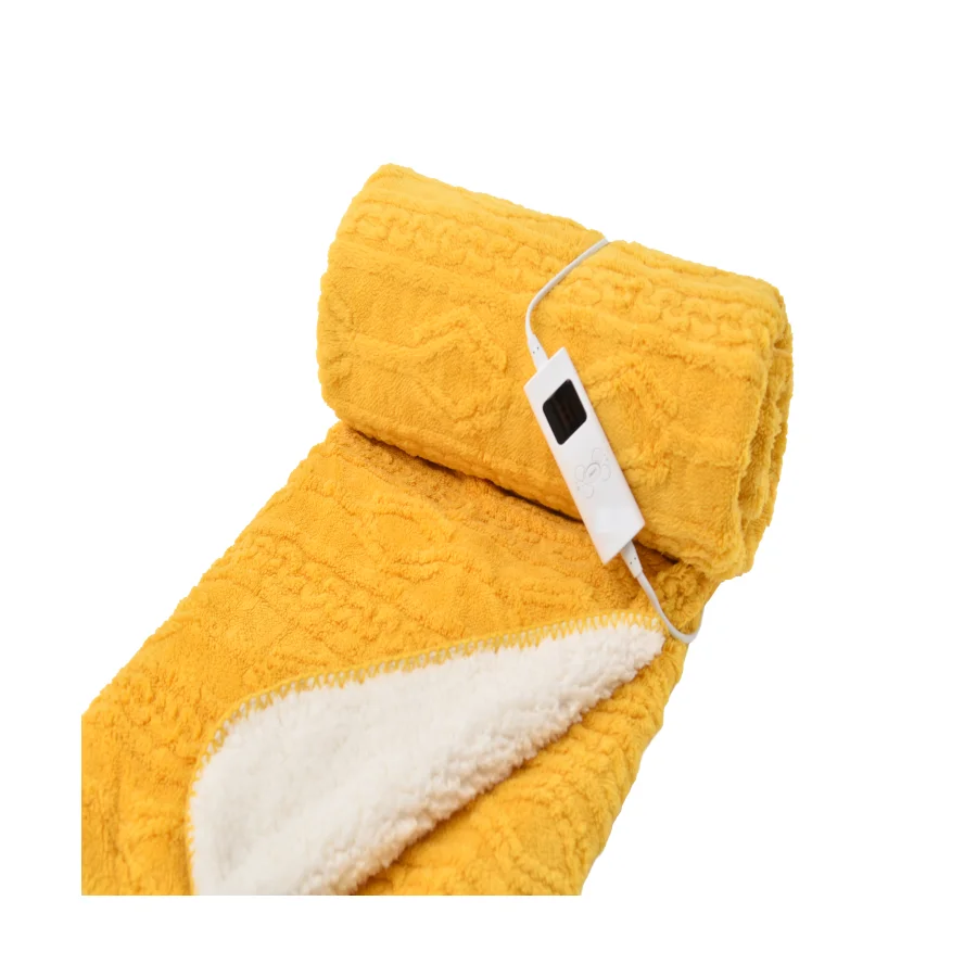 Лидер продаж в 2024 электрическое одеяло 3 тепловые установки 2h автоматический таймер жаккардовый флис и шерпа 100 Вт