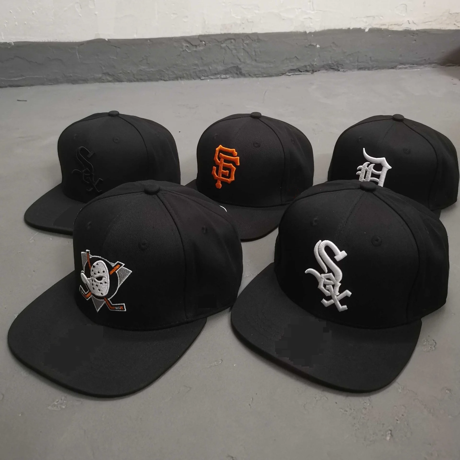 Custom logo New style embroidery snapback gorras sports caps with flat brim fitted baseball hat