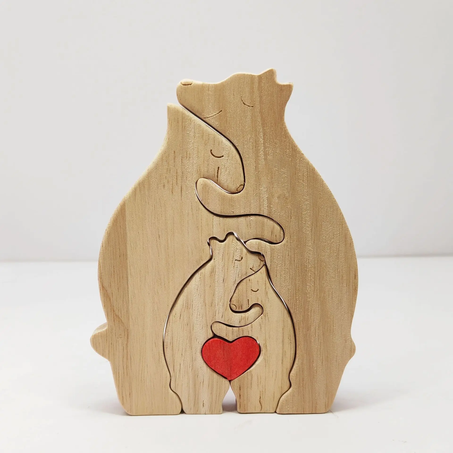 Cat Couple Wooden family Puzzle  with Names
