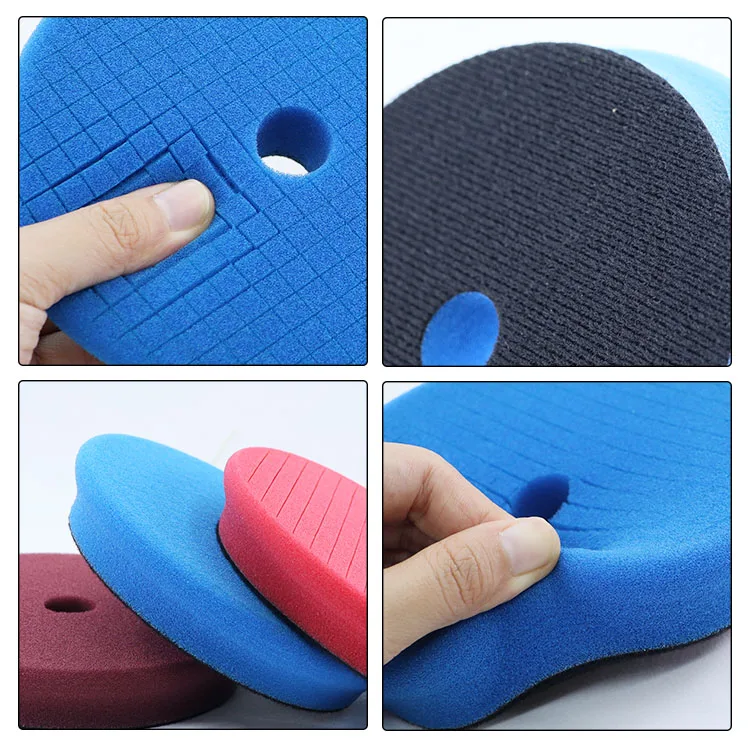 Private Logo Cross Line Scratches Remover Pad 5.5 Inch Face with 5 Inch 125mm Backing Plate Compound Buffing Sponge Pads