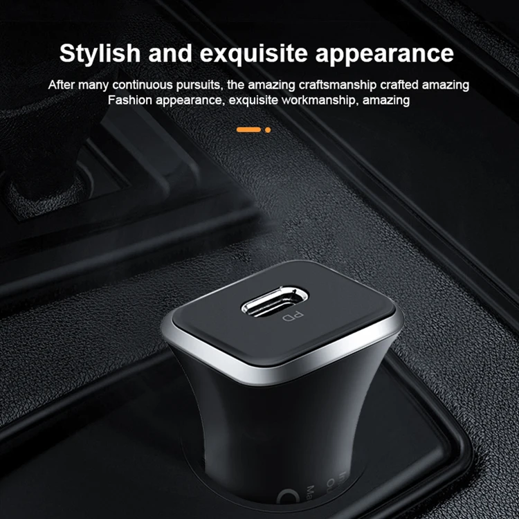 2021 Hot Selling Wholesale Usb Type C Car Charger Dc12-24 3.1a 18w