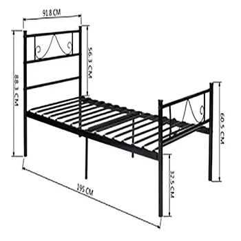 Юкай рекламные односпальная металлическая кровать все нокдаун железная кровать
