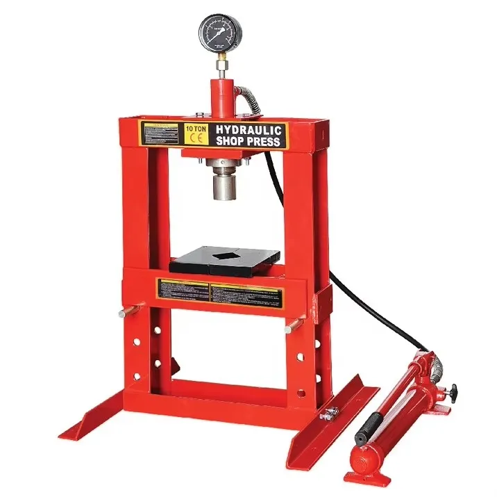 10 Ton Hydraulic Shop Press for Mechanical Convenient Using with Pressure Gauge