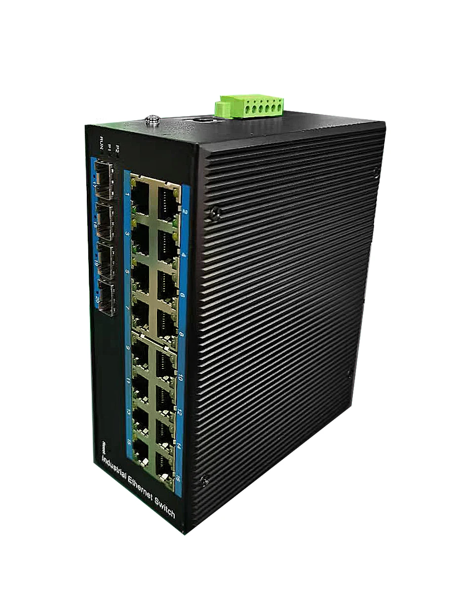 UTEK UT-62416F-16T-4GP-BNF-EN is a managed industrial Ethernet switch with FCC CE and RoHS compliant