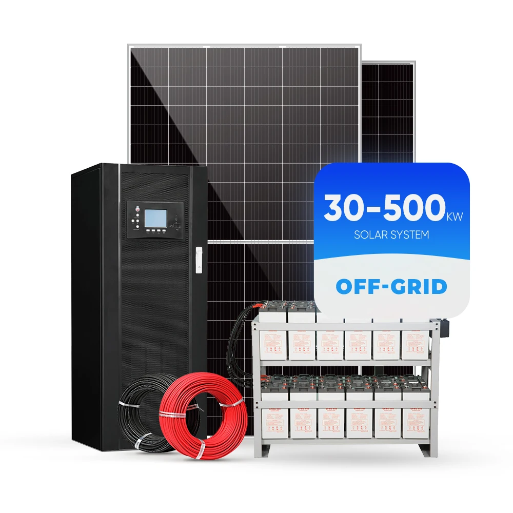Solar Inverter Commercial Off Grid System 30KW 40KW 50KW 80KW 100KW Pv Energy Power System With Lithium Batteries