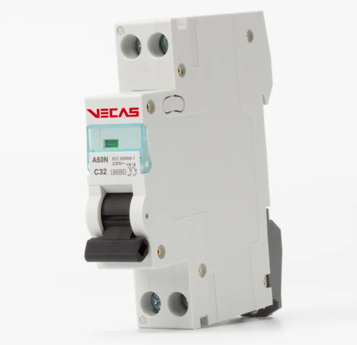 VECAS DZ47-63 A60 Ac Dc mini 1P 2P 3P 4P 240/450V MCB Air Switch Upgrade 1 Pole 20 AMP A60-DPN Miniature Circuit Breaker