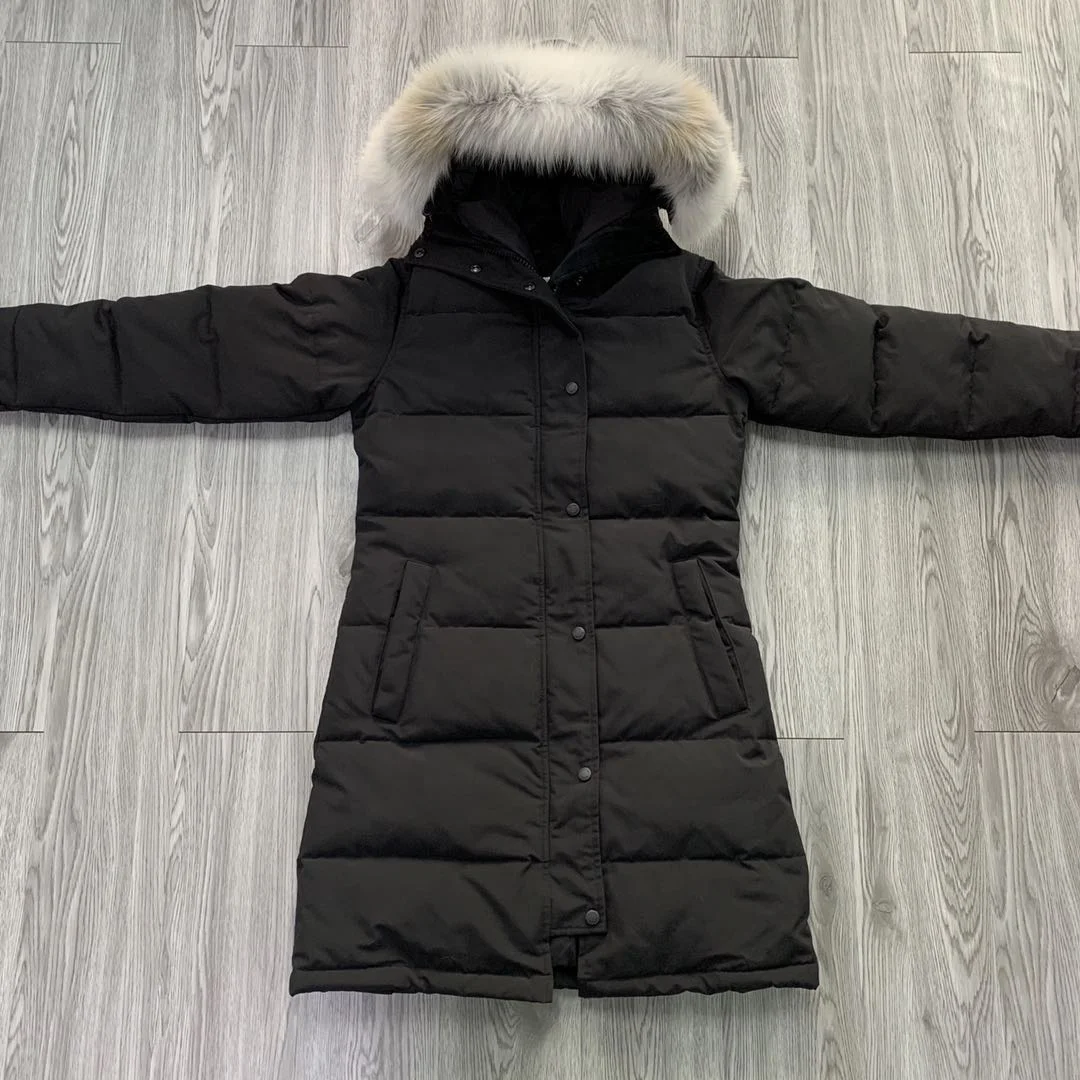 E33Z Canada CG Winter Tri11ium Jackets White Wolf Fur Goose Windproof High Quality Women Rossc1air She1burne Down Warm Parkas