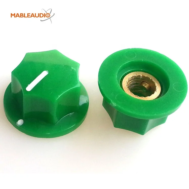 20X11.5mm 9F Metal Insert Plastic Round Potentiometer Guitar Knob