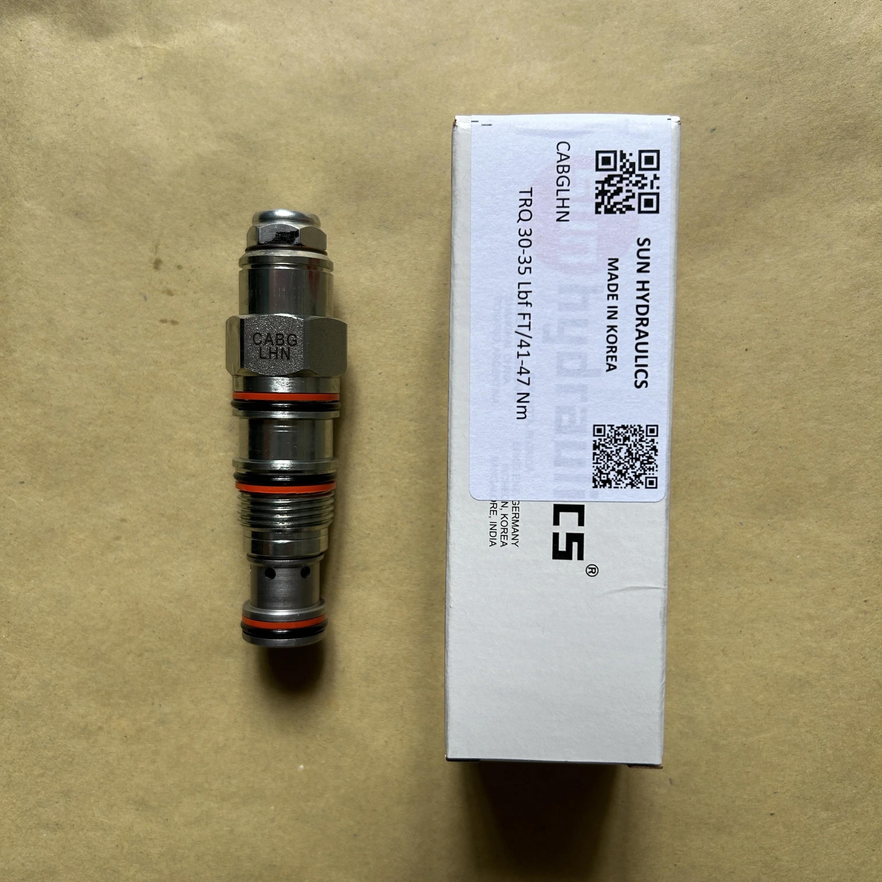Sun Hydraulics Cartridge Valve CABGLHN TRO 30-35 Lbf FT/41-47 Nm