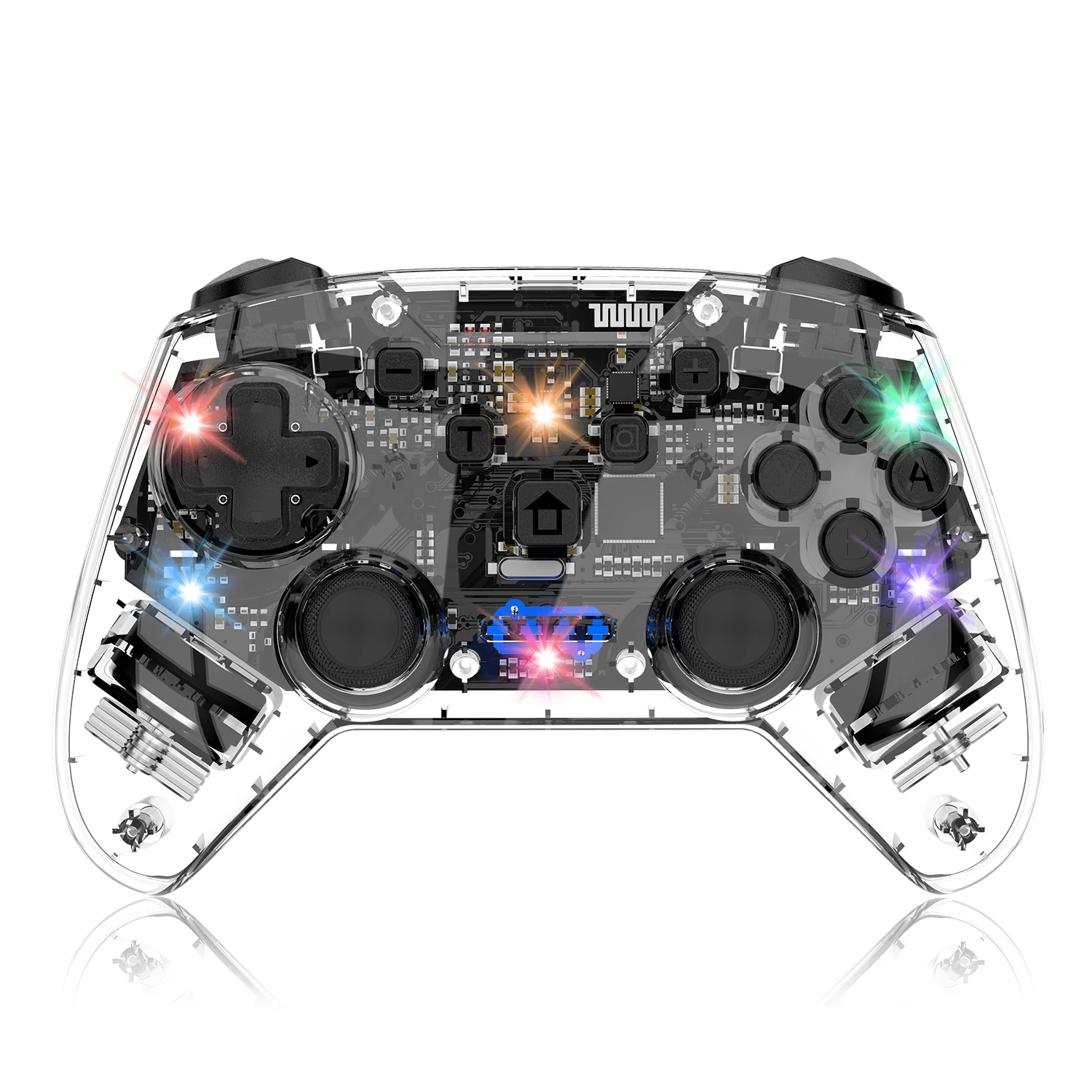 Переключатель частного режима, двойной мотор, вибрация, пробуждение, переключатель NS PRO, беспроводные прозрачные джойстики и игровые контроллеры