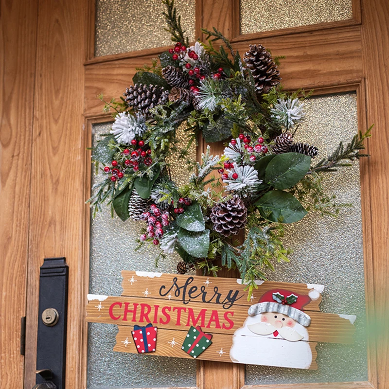 Christmas decoration Rattan pine Rattan red berries Christmas wreath