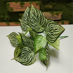 Artificial Flowers Simulate Plant Wall Decorative Leaves Palm Zebra Ferns Leaves Fittonia Leaves Mix Colors Panel Backdrop