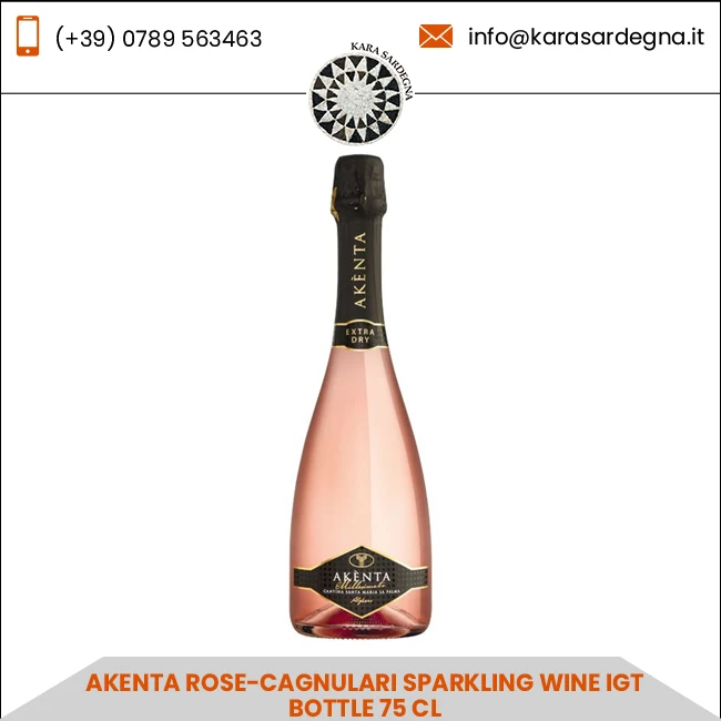 
Akenta Rose - Cagnulari Sparkling Wine IGT Bottle 75 Cl Dry Sparkling Wine 