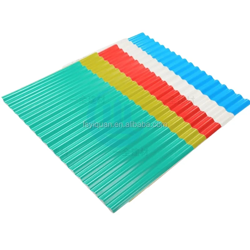 easy installation plastic roof sheet/shining color pvc roof tile/matt surface pvc roof tile