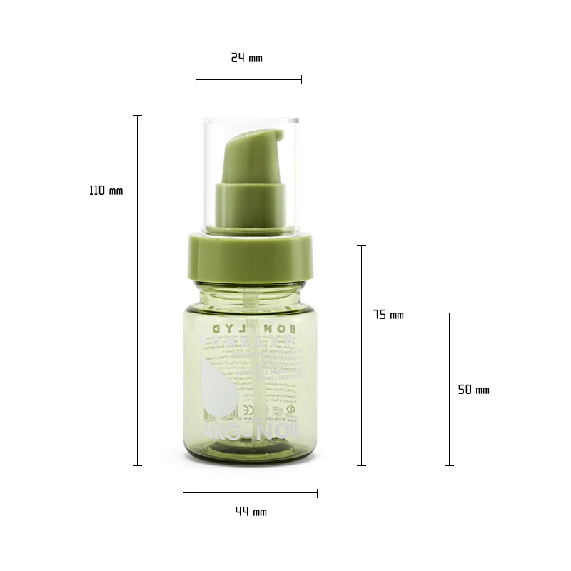 translucent olive green lotion pump bottle 50ml 100ml Plastic Bottles For Cosmetic Packaging Plastic Bottles