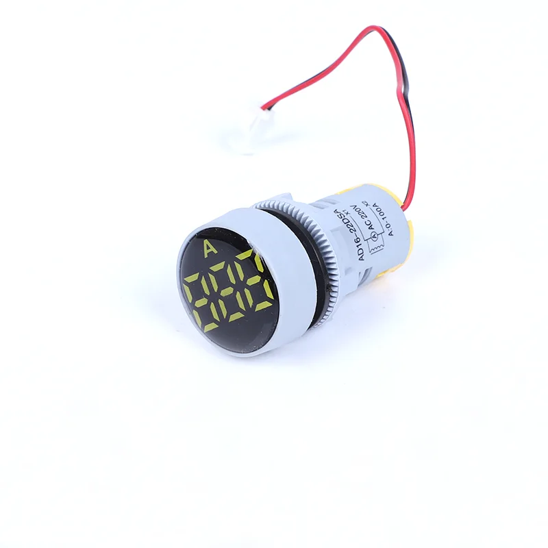 22mm round amp meter AD16-22DSA ammeter ac 0-100A digital meter