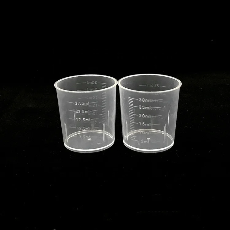 Lab Measurements Graduated Measuring Cup Plastic 30ML Clear Measuring cup