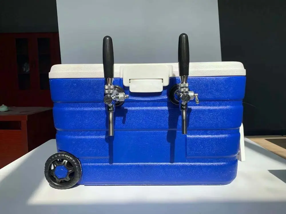 Stainless Steel Coils Jockey Box Cooler with Double Adjustable Faucet for 40L